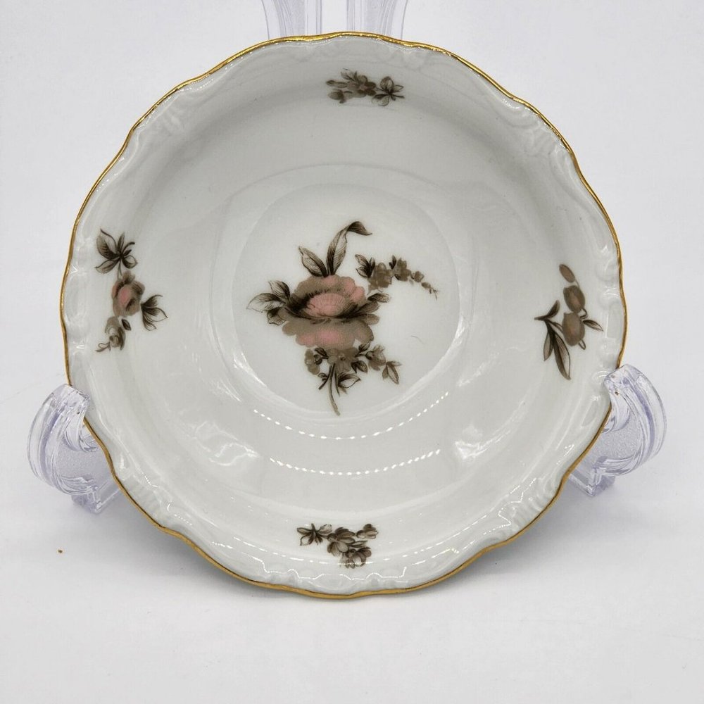Vintage Johann Haviland Bavaria Germany Sepia Rose 5 1/8 in Fruit Dessert Bowl